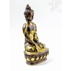 Gyógyító Buddha réz szobor, arany-bronz - 26cm