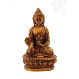 Gyógyító Buddha szobor rezin csont színű - 9 cm