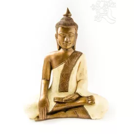 Shakyamuni Buddha színes rezin szobor - 45 cm