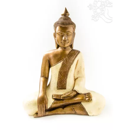 Shakyamuni Buddha színes rezin szobor - 45 cm