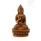 Áldó Buddha szobor rezin csont színű - 9 cm