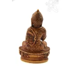 Áldó Buddha szobor rezin csont színű - 9 cm