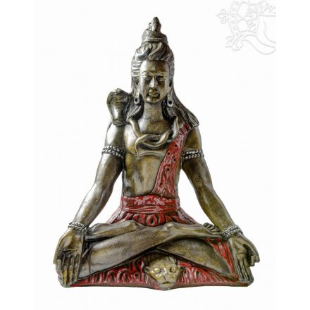 Ülő Shiva színes rezin szobor, hatalmas - 72 cm
