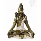 Ülő Shiva színes rezin szobor, hatalmas - 72 cm