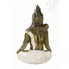 Ülő Shiva színes rezin szobor, hatalmas - 72 cm