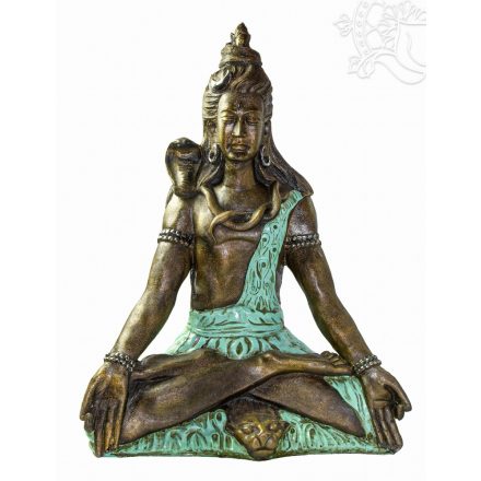 Ülő Shiva színes rezin szobor, hatalmas - 72 cm