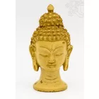 Buddha fej szobor rezin csont színű - 12 cm