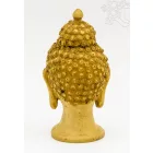 Buddha fej szobor rezin csont színű - 12 cm