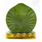 Zöld Tara réz szobor, zöld - arany színű - 14 cm