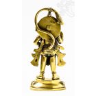 Hanumán réz szobor, matt sárga - 23 cm