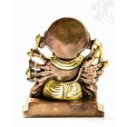 Hanumán 5 arcú, réz szobor, arany - bronz - 15,5 cm