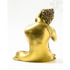 Gondolkodó Buddha réz szobor, matt sárga - 18 cm
