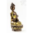 Áldó Buddha réz szobor, arany-bronz - 30 cm