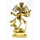 Táncoló Shiva réz szobor, matt sárga - 38 cm