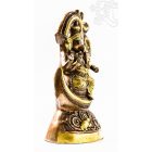Ganesha Om jelel, réz szobor, arany-bronz - 38,5 cm