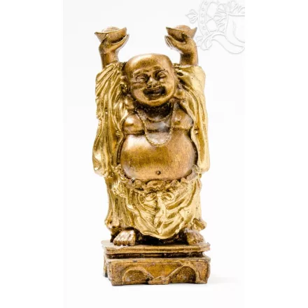 Nevető Buddha színes rezin szobor- 13 cm