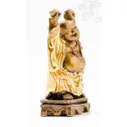Nevető Buddha színes rezin szobor - 13 cm
