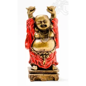 Nevető Buddha színes rezin szobor- 13 cm