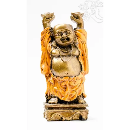 Nevető Buddha színes rezin szobor- 13 cm