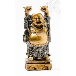 Nevető Buddha színes rezin szobor- 13 cm