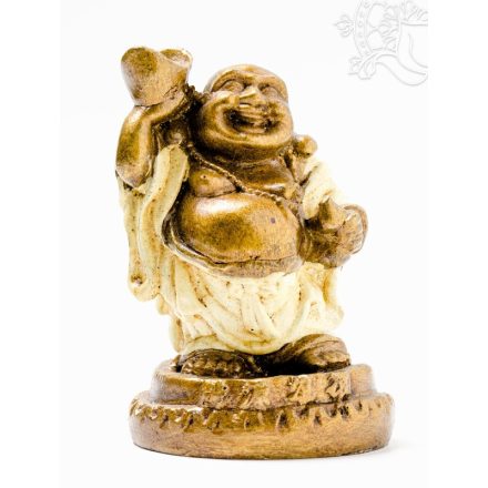 Nevető Buddha színes rezin szobor - 10 cm