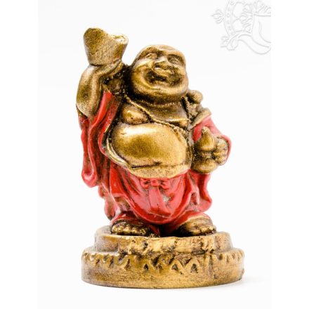 Nevető Buddha színes rezin szobor - 10 cm