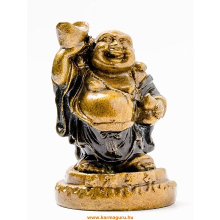 Nevető Buddha színes rezin szobor - 10 cm