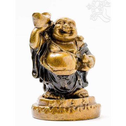 Nevető Buddha színes rezin szobor - 10 cm