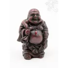 Nevető Buddha rezin szobor, vörös színű - 7 cm
