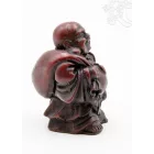 Nevető Buddha rezin szobor, vörös színű - 7 cm