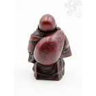 Nevető Buddha rezin szobor, vörös színű - 7 cm
