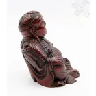 Nevető Buddha rezin szobor, vörös színű - 10 cm