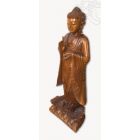 Álló áldó Buddha fa faragott szobor, nagy méretű -125 cm