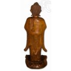 Álló áldó Buddha fa faragott szobor, nagy méretű -125 cm