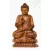 Tanító Buddha lótuszon fa faragott szobor különlegesség, hatalmas - 80 cm