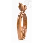 Szerelmes pár absztrakt fa szobor - 30 cm