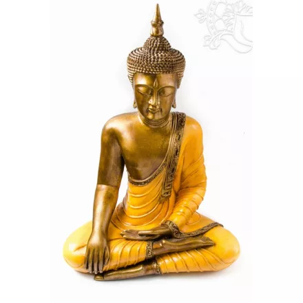 Shakyamuni Buddha színes rezin szobor - 65 cm