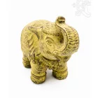 Elefánt láva kő szobor - 19 cm magas, 25 cm hosszú