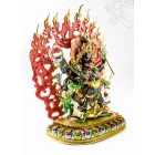 Mahakala teljesen aranyozott, festett szobor különlegesség - 47 cm - VÉDELEM