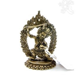 Mahakala réz szobor prémium minőségű, barna - 9 cm