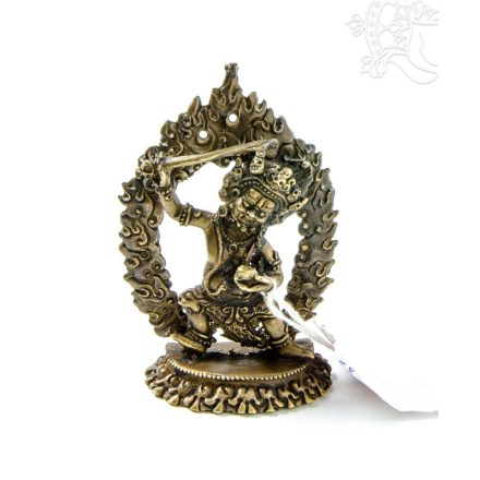 Mahakala réz szobor prémium minőségű, barna - 9 cm