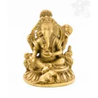 Ganesha, csont színű rezin szobor - 8 cm