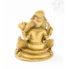 Ganesha, csont színű rezin szobor - 8 cm