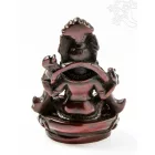 Ganesha, vörös színű rezin szobor - 11 cm