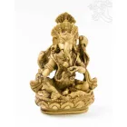Ganesha, csont színű rezin szobor - 11 cm