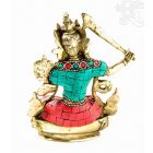 Manjushri réz szobor, kővel berakott - 14cm