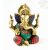 Ganesha réz szobor, kővel berakott - 14 cm