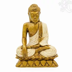 Shakyamuni Buddha színes rezin szobor - 23 cm