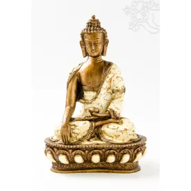 Shakyamuni Buddha színes rezin szobor - 26 cm