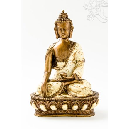 Shakyamuni Buddha színes rezin szobor - 26 cm